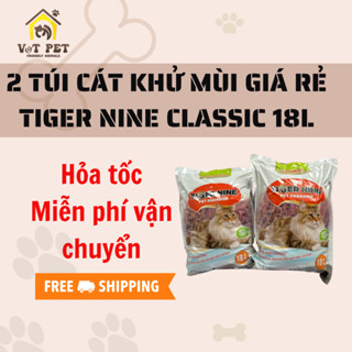  4 túi cát vệ sinh khử mùi Tiger Nine Classic 36L  16kg  