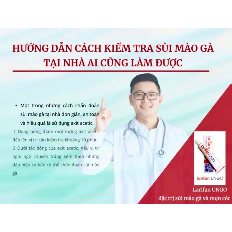 (Che Tên) Dung dịch test nhanh Sùi Mào gà, mụn cóc sinh dục tại nhà