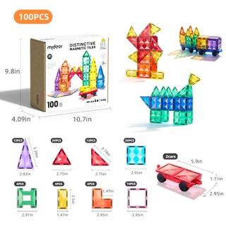 Nam châm 100 miếng - Mideer - Cho bé 3+ Cleverrabbit