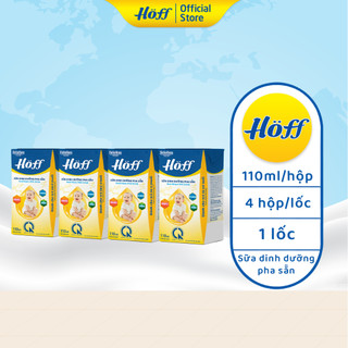 Sữa dinh dưỡng công thức pha sẵn cao cấp Hoff  hỗ trợ phát triển toàn diện, 1 lốc ( 4 hộp x 110ml)
