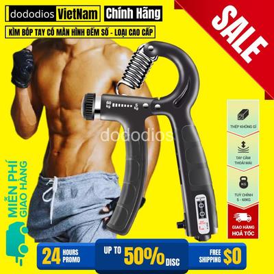 Kìm Bóp Tay, Kìm Tập Cơ Tay, Dụng Cụ Tập Gym Tại Nhà Điều Chỉnh Lực Có Đếm 5-60kg - Chính Hãng Dododios