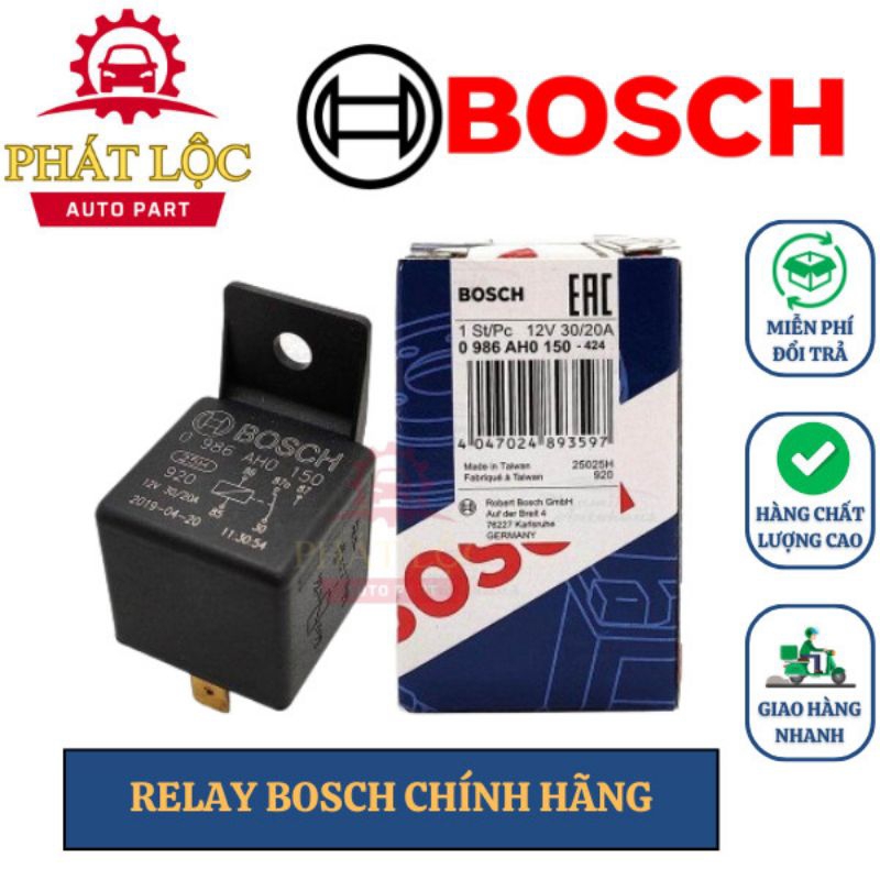 Rơ le Bosch 4 chân - 5 chân 12V 30A/20A