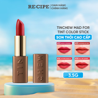 Son Thỏi Lì Dưỡng Chính Hãng Hàn Quốc TINCHEW, Son Đỏ Không Lộ Vân Môi Lip Color Stick 3.5G