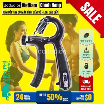 Kìm Bóp Tay, Kìm Tập Cơ Tay, Dụng Cụ Tập Gym Tại Nhà Điều Chỉnh Lực Có Đếm 10-60kg