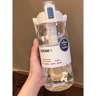 Bình nước nhựa Tritan 1lít,bình đựng nước chất liệu nhựa cao cấp chịu nhiệt tốt