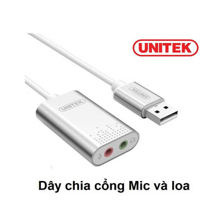 Sound usb - chuyển cổng usb ra cổng âm thanh chính hãng unitek y- 247a- bảo hành 12 tháng - 1 đổi 1