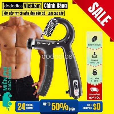 Kìm Bóp Tập Cơ Tay 100kg Có Đếm Số Tự Động Điều Chỉnh Lực 60kg 100kg 120kg Tập Cơ Ngón Tay Tập Gym Hiệu Quả