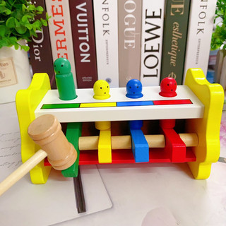Đồ chơi thông minh- Đồ chơi đập chuột thỏ kèm búa bằng gỗ vui nhộn cho bé- Autismshop