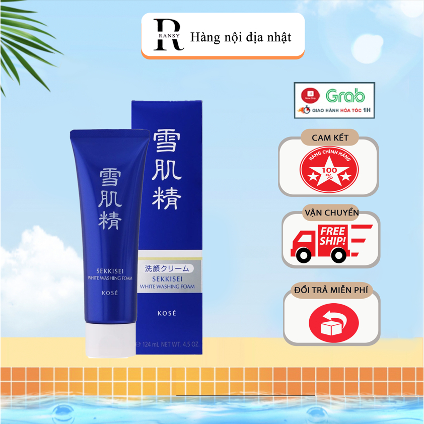Sữa rửa mặt Kose Sekkisei White Washing Foam 120g ( Nội Địa Nhật Bản )