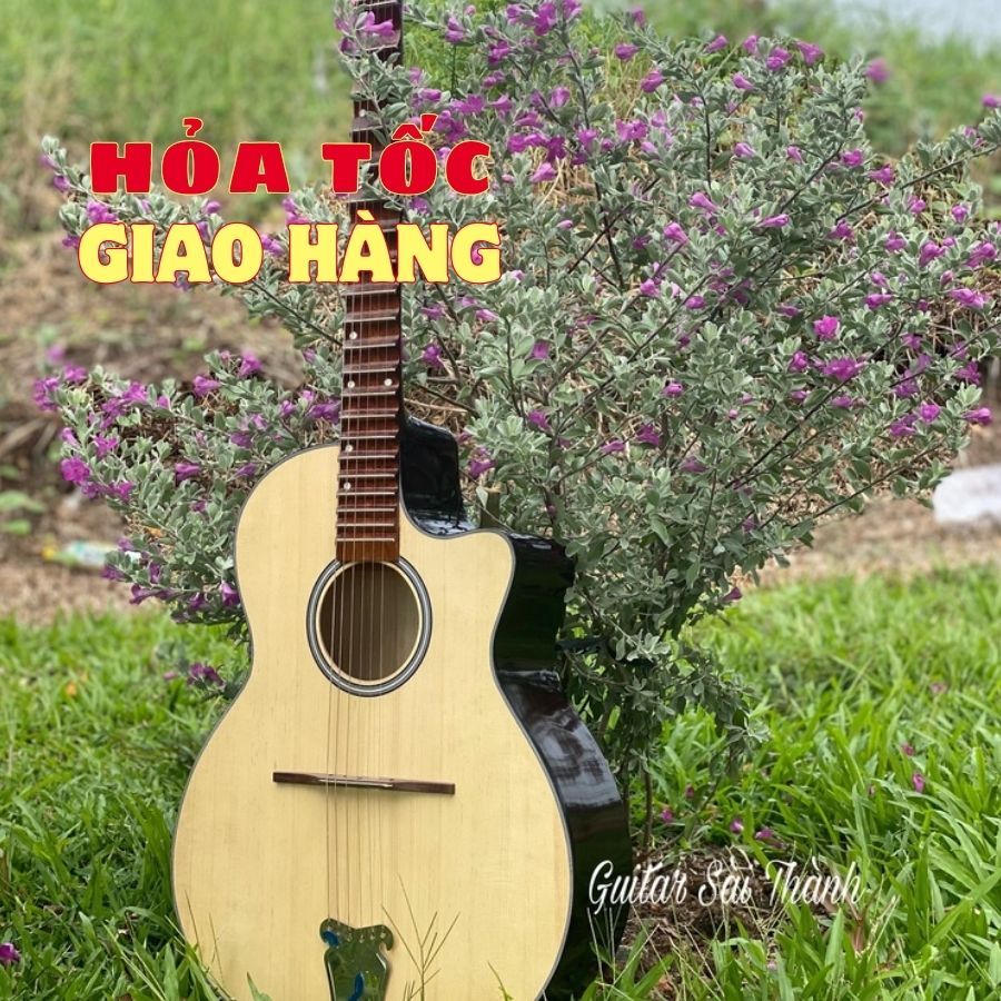 Đàn vọng cổ- guitar phím lõm (chất liệu vân sam)