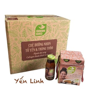 Sỉ thùng 48 chai chè dưỡng nhan tổ yến và đông trùng hạ thảo - green bird