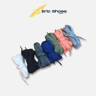 1 cặp dây giày thể thao màu trắng, xanh, đen, xám, cam - dây sneaker dệt kim bản dẹp, không xù - 1m, 1m2, 1m5