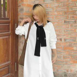 VÁY SƠ MI FORM RỘNG TAY DÀI BASIC