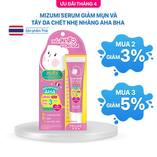 MizuMi Serum Giảm Mụn Và Tẩy Da Chết Nhẹ Nhàng AHA BHA Acne Serum 13g Làm Sạch Lỗ Chân Lông, AHA BHA 2%