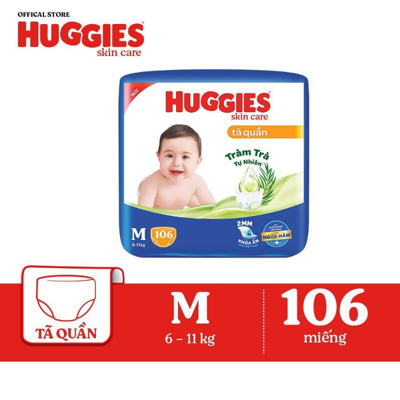 Bỉm Huggies quần/dán M106/L104/XL88/XXL80,NB108+9,NB74+6,S54+6,S80+2,M76+3,....