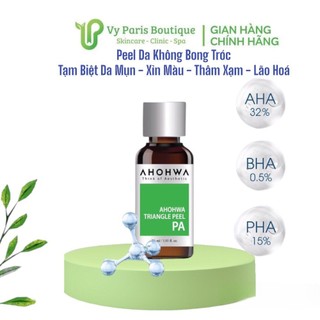 Ahohaw peel xanh triangle peel pa dưỡng tái tạo, sạch từ sâu bên trong , cấp ẩm - dành cho làn da khô, lão hoá
