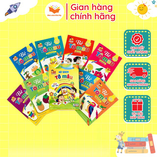 Sách - Tập Tô Màu Cho Bé Từ 3 - 4 Tuổi - 8 Quyển Tô Màu Song Ngữ Anh Việt