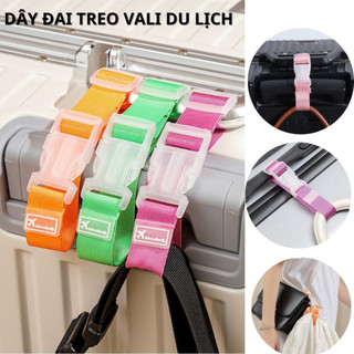 Dây đai treo vali hành lý du lịch đa năng, dây treo balo túi xách di động tiện lợi