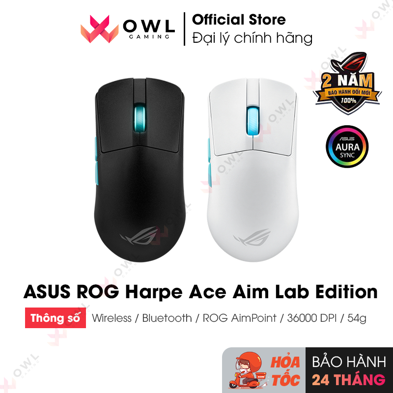 Chuột gaming ASUS ROG Harpe Ace Aim Lab Edition Wireless (Hàng chính hãng)