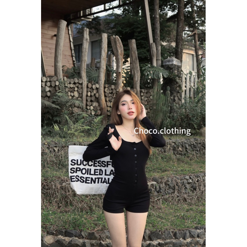Bộ tay dài đi biển, jumpsuit tay dài cao cấp chất thun gân dày dặn, co giãn ( Form đã chỉnh lại chuẩn size ) | BigBuy360 - bigbuy360.vn