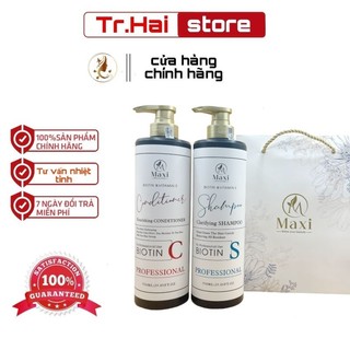 Cặp dầu gội xả maxi biotin profeesionnal 750ml và 2000ml khắc phục các vấn đề về tóc