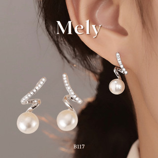 Bông tai ngọc trai nhân tạo kiểu dáng mới hiện đại sang trọng - Mely 1478