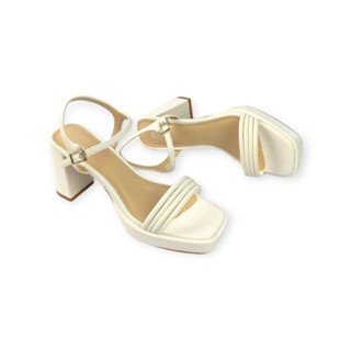  Sandal cao gót enako Tp13823 - Đúp mũi vuông quai cài hậu gót cao 8cm 