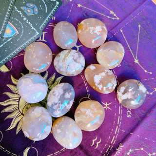 Viên đá cầm tay Mã Não Hoa Anh Đào, Palm đá Cherry Blossom Agate