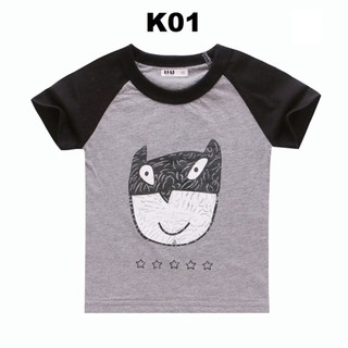 Áo thun cho bé trai 27kids, chất liệu cotton co giãn thấm hút mồ hôi , thoáng mát, cho bé từ 9-30 kg