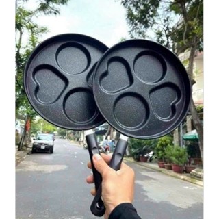 Chảo Chiên Ốp Trứng 4 Ngăn Chống Dính Dùng Được Bếp Từ Hàng Dày Dặn, Chắc Chắn