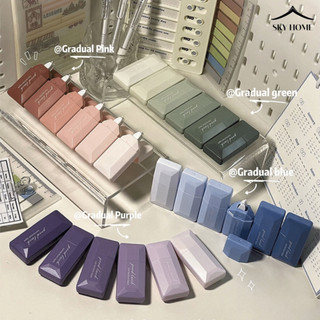 Set 6 bút xóa kéo 36m màu gradient phong cách hàn quốc, bút xóa băng hiệu ứng chuyển màu - sky home