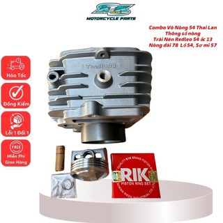 Bộ nòng 54 Thailan dài 78 sơ mi 57 trái piston nén 54mm Redleo mẫu nòng cánh gió TAKE