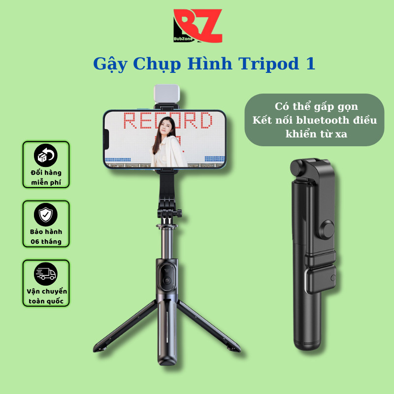 Gậy Chụp Ảnh Selfie Bubzone.office Tripod 1 Có Điều Khiển Từ Xa Không Dây Và Bộ Ổn Định