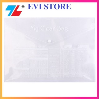 Bìa nút Clearbag khổ A4 / F4 Flexoffice / Túi cúc Thiên Long CBF