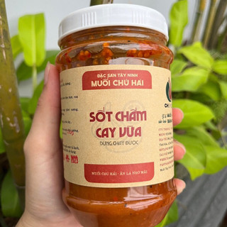 Muối sốt chú Hải Cay Vừa 500gr chấm bánh tráng, trái cây, hải sản - Muối Tây Ninh 