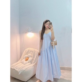 ĐẦM SỌC MAXI 2 DÂY ( CÓ TĂNG ĐƠ ) DÁNG XOÈ