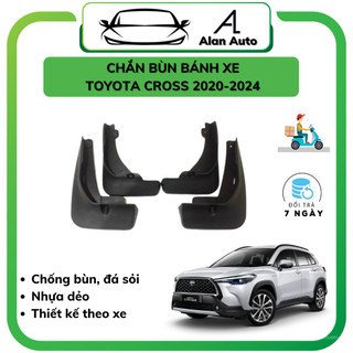 Chắn bùn bánh xe Toyota Cross 2022, bộ 4 miếng chắn bùn theo xe, nhựa dẻo bền bỉ hạn chế bùn đất văng