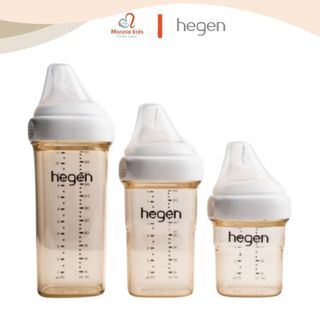 Bình sữa cho bé Hegen PPSU, Bình ti sữa trẻ em cổ rộng 150ml 240ml 330ml - Monnie Kids