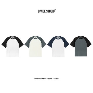 Áo thun raglan unisex divide brand co dãn, form rộng