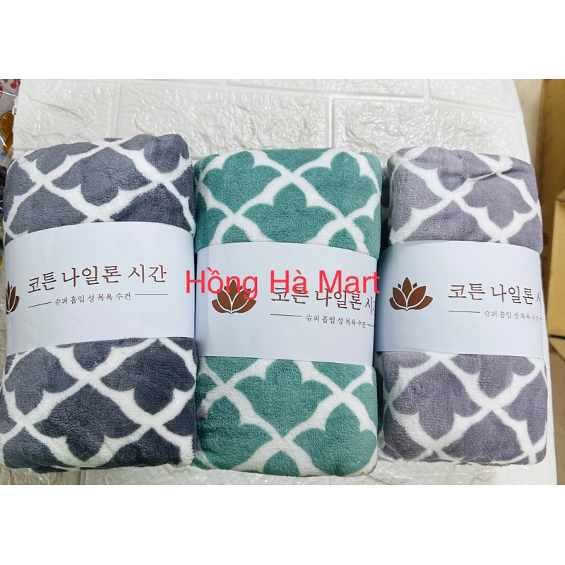 Khăn Tắm Lông Cừu Siêu Thấm 70cm x1m4 ( hoạ tiết thay đổi theo từng đợt mẫu mới)