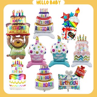 Bóng hình bánh gato, hộp quà trang trí sinh nhật - chụp studio - ngoại cảnh (Size To)