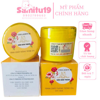 Kem kích trắng collagen x3 pha với kem body mẫu mới 2021- Kích trắng X3