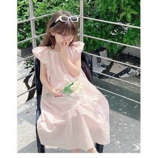 Đầm voan tơ 2 lớp lót lụa trong cho bé 11-38kg