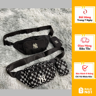 TÚI ĐEO CHÉO B438 MONOGRAM WAIST BAG - BLACK [ XẢ KHO GIÁ SỐC]