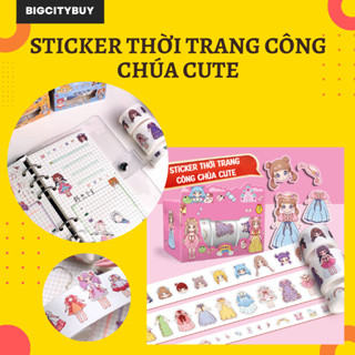 CUỘN 50 STICKER CÔNG CHÚA CUTE BIGCITYBUY