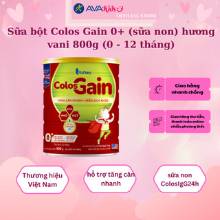 Sữa bột colos gain 0+ hương vani 800g