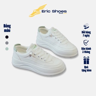 Giày thể thao basic nữ FGON không buộc dây, Sneaker trắng đế độn 3 phân dây thun
