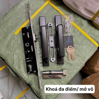 Khóa gạt xingfa MÀU ĐEN đơn điểm, đa điểm