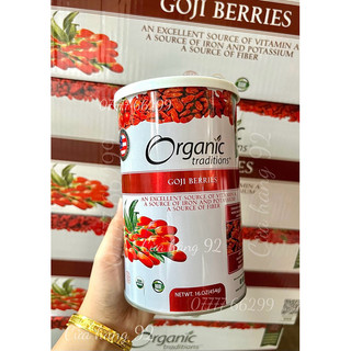 [mẫu mới nhất ]🍃 KỶ TỬ ĐỎ 454GR ORGANIC TRADITION GOJI BERRIES /USA (date 05/2026)