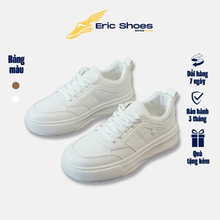Giày thể thao nữ DMY kiểu dáng Basic, Sneakers da trơn đế độn 3 phân